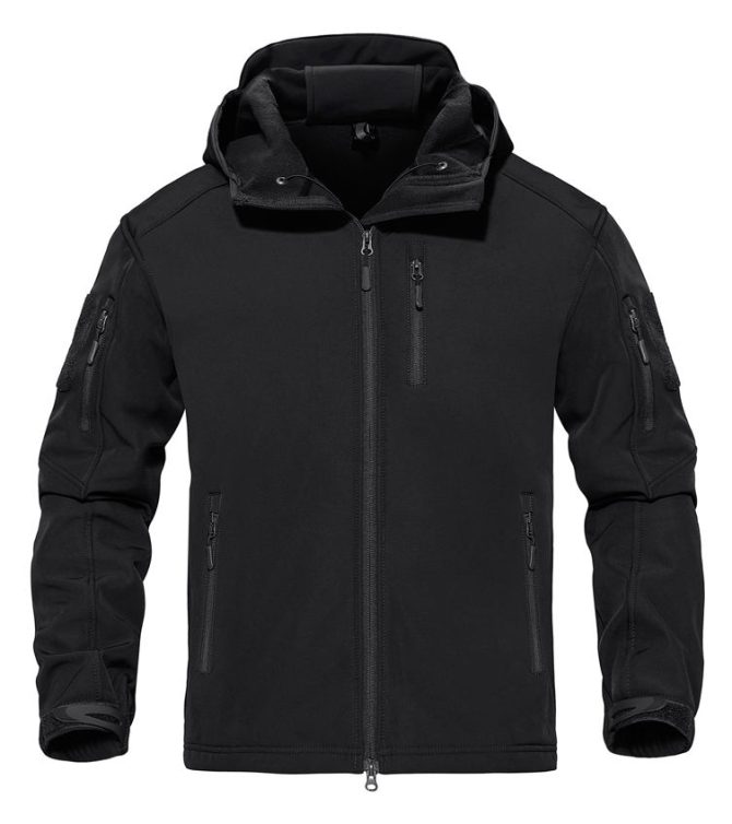 Men's Hoodies Softshell Tactical Jacket Casual, Custom Men's Windbreaker Zipper Men Coats, Fleece Hiking Winter Men's Jackets - Image 5