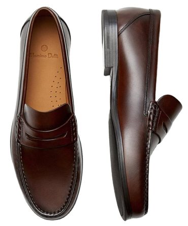 Vintage Calf Leather Men's Loafer Shoes High Quality Handmade Wear-resistant Brown Pure Leather Casual Shoes