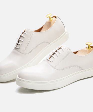 Classic Fashion White Genuine cow Leather Handmade Shoes Lace Up Casual Sneaker Men's Shoes Other Trendy Waling Street Shoes