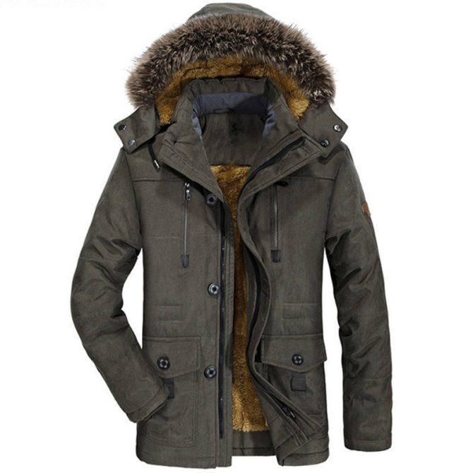 Male Custom Parka Jacket Men's Hooded Warm Coat Winter Parka Jacket - Image 6