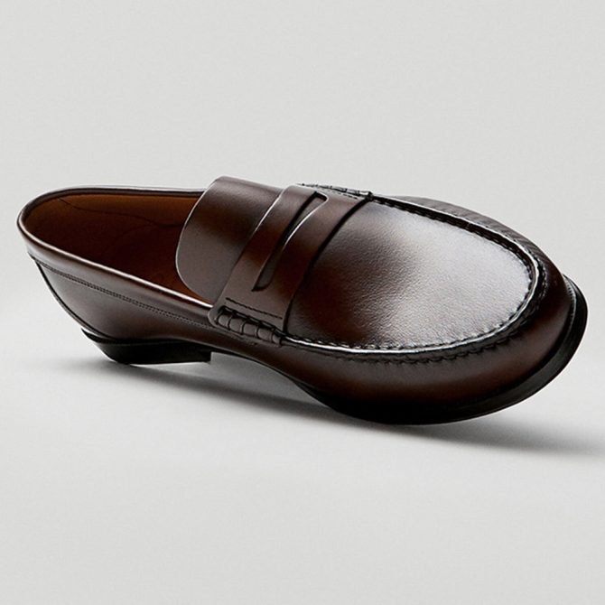 Vintage Calf Leather Men's Loafer Shoes High Quality Handmade Wear-resistant Brown Pure Leather Casual Shoes - Image 4
