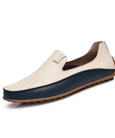 Slip on driving new style casual chaussure white leather shoes men office wear other trendy shoes