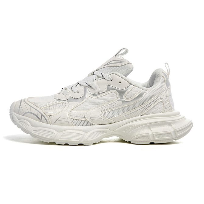 2023 new trend men's and women's platform sneakers casual shoes lace-up round toe tricolor dad shoes - Image 3