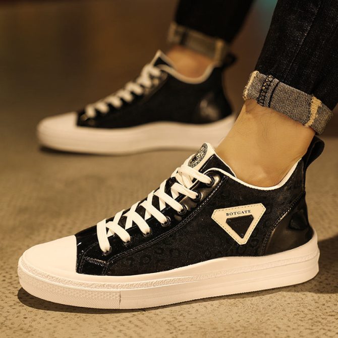 Men's wholesale new walking shoes fashionable and comfortable high-top luxury casual shoes 2022 trendy sports men's shoes - Image 5
