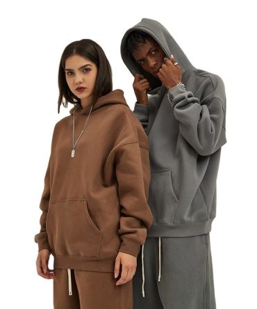 High quality french terry cotton hoodie two piece sweatpants sweatshirt jogger set custom hoodie and sweat pants set for men c26
