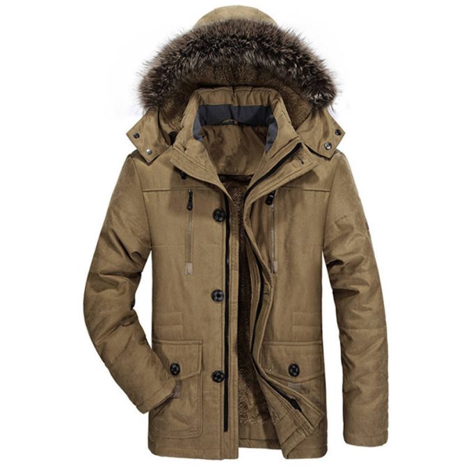 Male Custom Parka Jacket Men's Hooded Warm Coat Winter Parka Jacket - Image 2