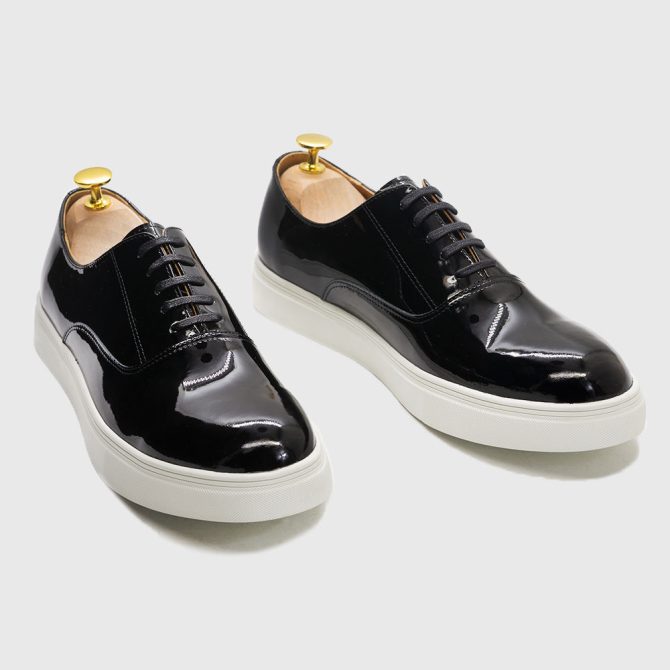 Classic Fashion White Genuine cow Leather Handmade Shoes Lace Up Casual Sneaker Men's Shoes Other Trendy Waling Street Shoes - Image 4