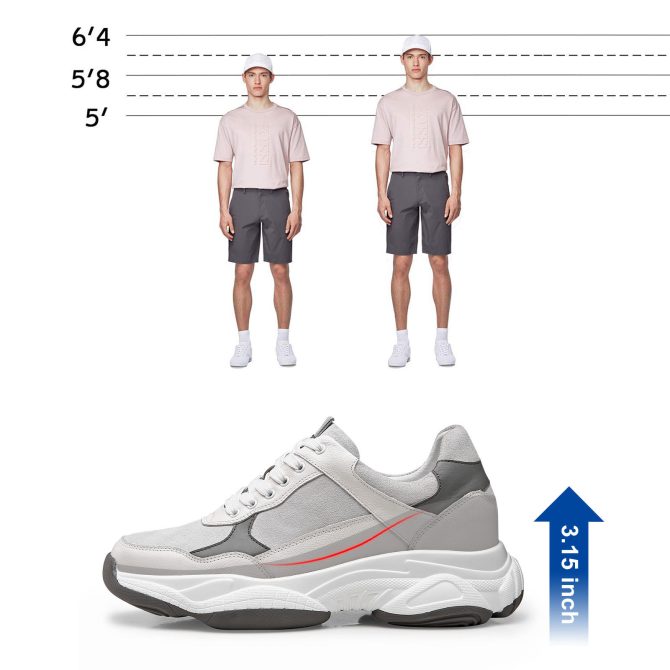 wholesaler elevator shoes for men height increasing New style summer male invisible height increasing casual shoes - Image 2