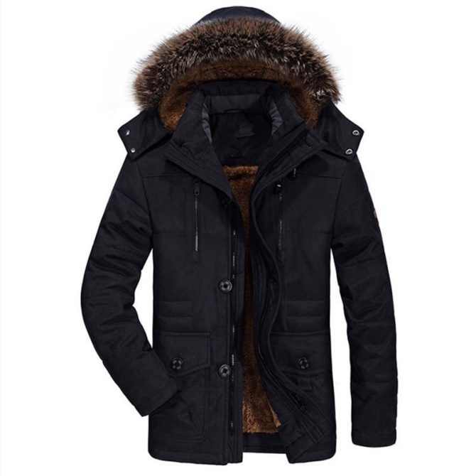 Male Custom Parka Jacket Men's Hooded Warm Coat Winter Parka Jacket - Image 4