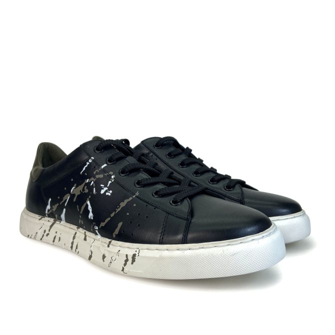 Zari Chaussures Other Trendy Shoes casual men lace up sneaker shoe leather hand painted - Image 5