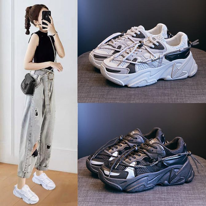 Wholesale 2023 summer new trend fashion Korean version of everything match breathable couple shoes - Image 2