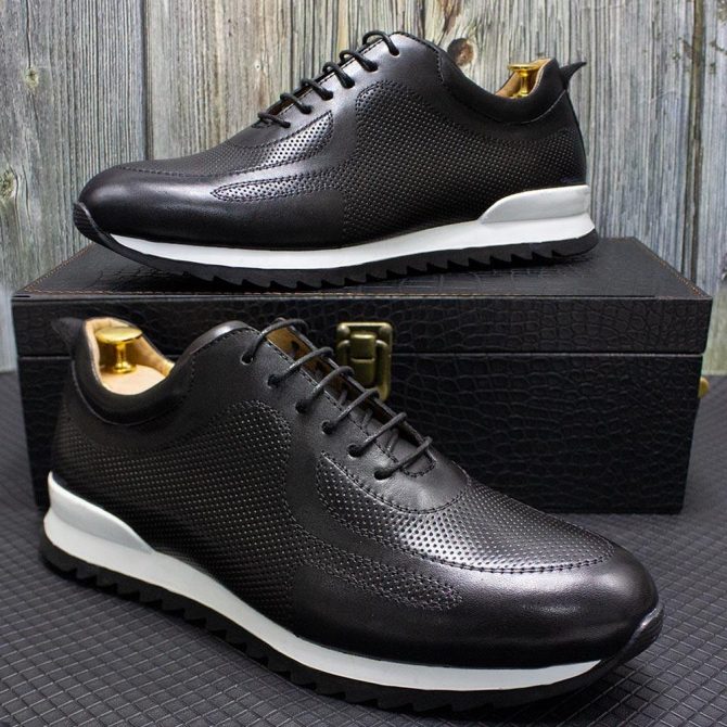 2023 Spring Breathable Men Sports Running Shoes Comfortable Leather Lace Up Casual Sneakers Other trendy Walking Stock Male Shoe - Image 3