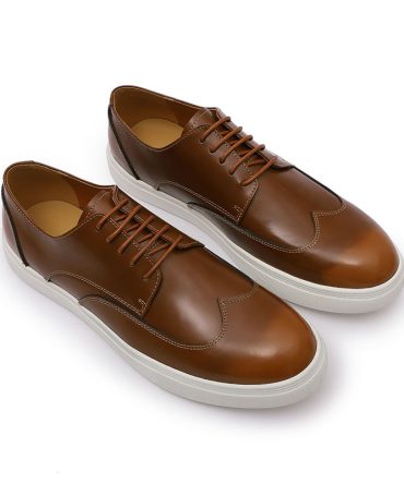 Latest Design Patent Genuine Leather Men's Casual Walking Shoes White Flat Comfortable Sole Zapatillas Hombre Other Trendy Shoes
