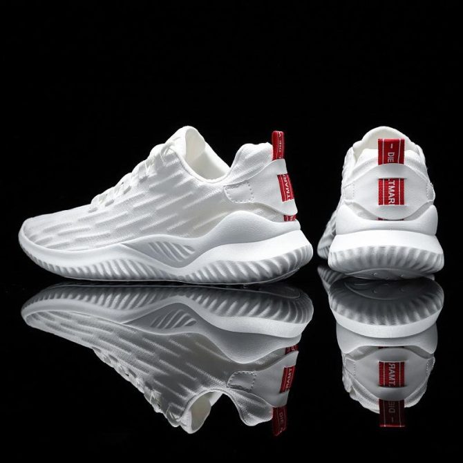 Breathable Sneakers Casual Footwear Breathable Fly Woven Comfortable Mens Running Shoes Hot Selling Sports PVC EVA Mesh WANDEFUL - Image 6