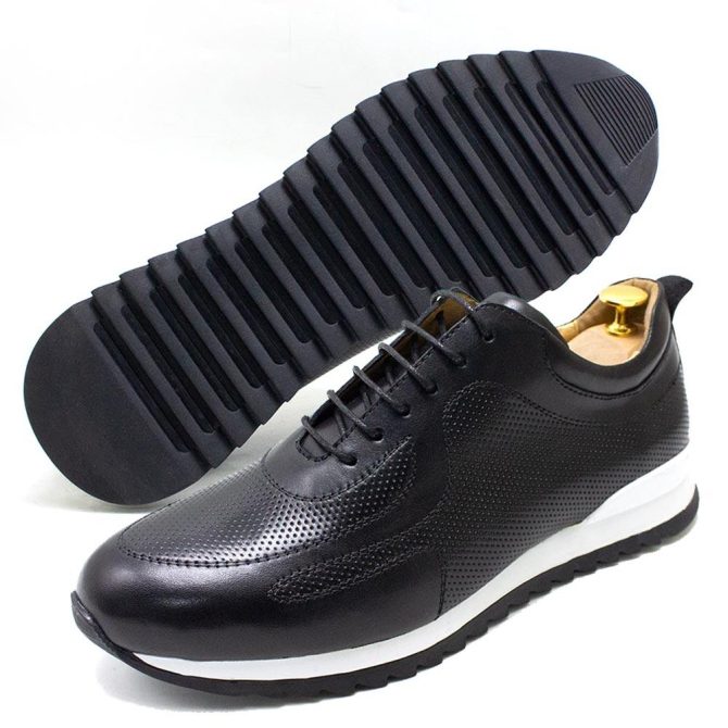 2023 Spring Breathable Men Sports Running Shoes Comfortable Leather Lace Up Casual Sneakers Other trendy Walking Stock Male Shoe - Image 2