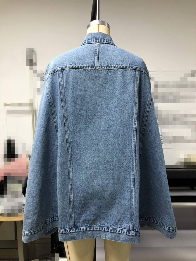 New Fall Winter Streetwear Irregular Lady Denim Jacket Washed Denim Jacket Denim Coat Women Jeans Jacket - Image 4