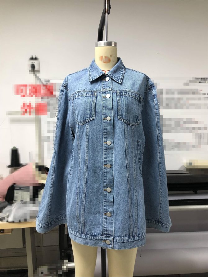 New Fall Winter Streetwear Irregular Lady Denim Jacket Washed Denim Jacket Denim Coat Women Jeans Jacket - Image 3