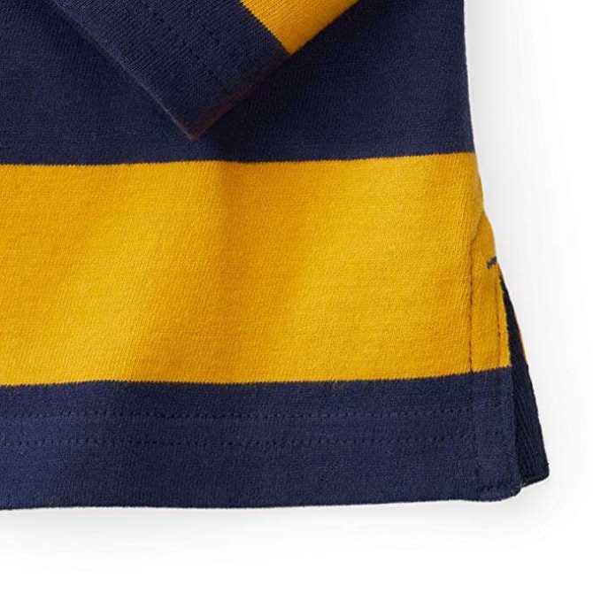 Custom Rugby Shirt Men's Sewn Stripe Long Sleeve Rugby Sports Polo Style Rugby Shirt For Men - Image 2