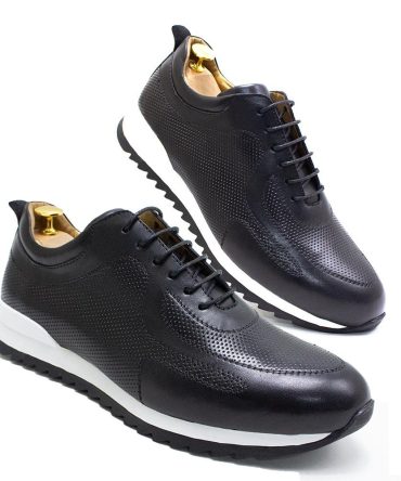 2023 Spring Breathable Men Sports Running Shoes Comfortable Leather Lace Up Casual Sneakers Other trendy Walking Stock Male Shoe