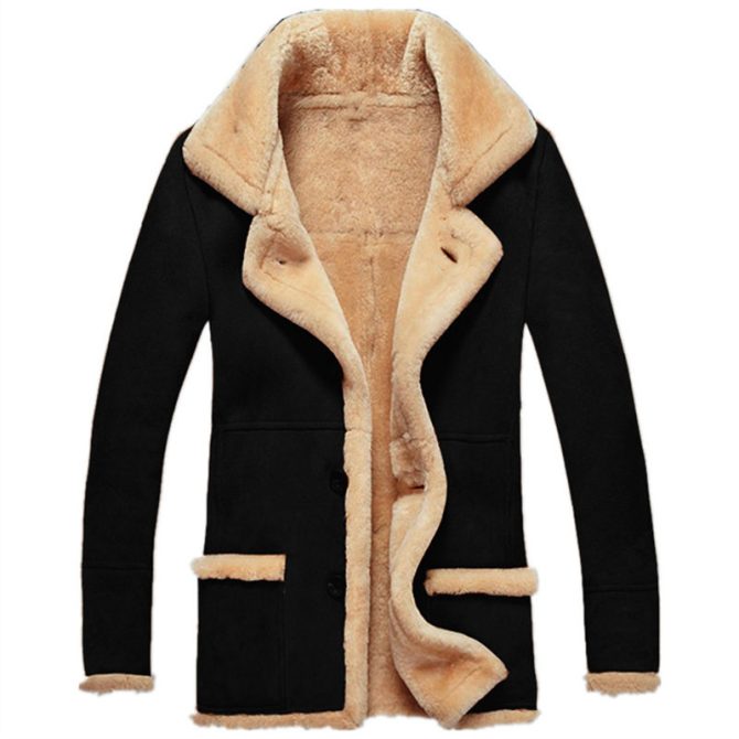 2022 autumn and winter winter warm jacket faux fur thickened coat plus fleece jacket men - Image 3