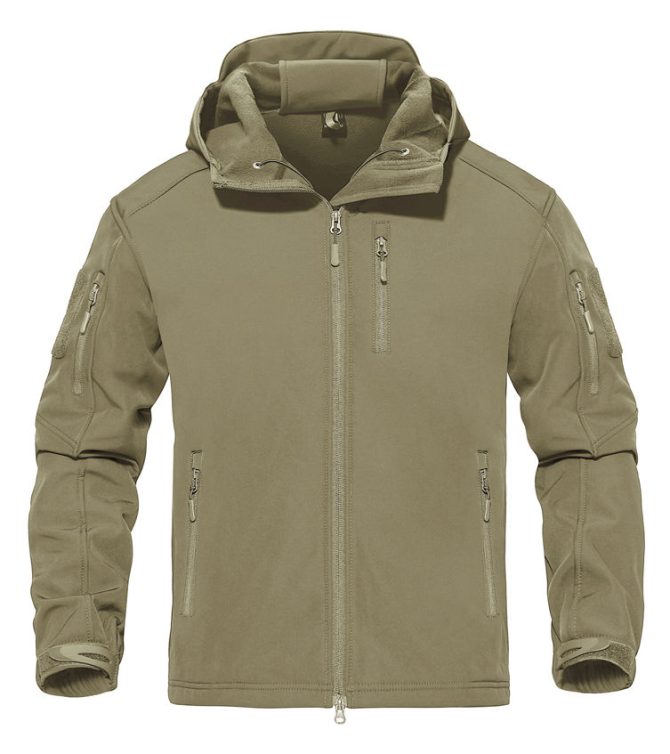 Men's Hoodies Softshell Tactical Jacket Casual, Custom Men's Windbreaker Zipper Men Coats, Fleece Hiking Winter Men's Jackets - Image 4