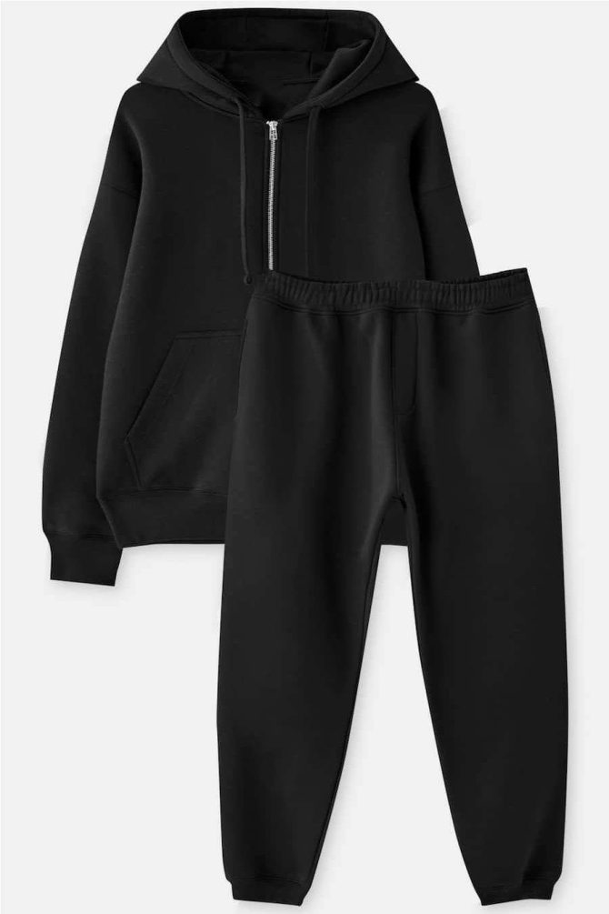 Mens Sweatsuits 2 Piece Tracksuits  Hoodie Jogging Casual Full Zip Jogging Sweatpants Suit - Image 3
