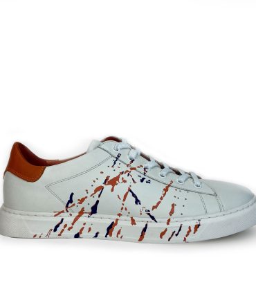 Zari Chaussures Other Trendy Shoes casual men lace up sneaker shoe leather hand painted