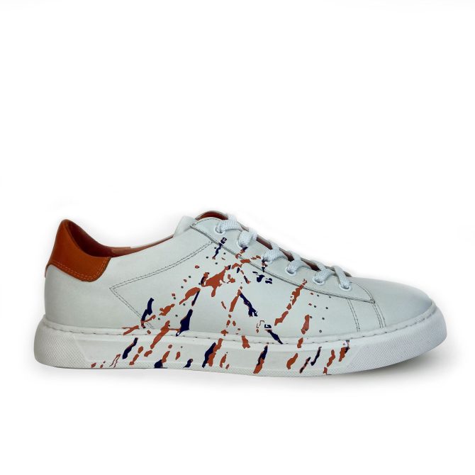 Zari Chaussures Other Trendy Shoes casual men lace up sneaker shoe leather hand painted