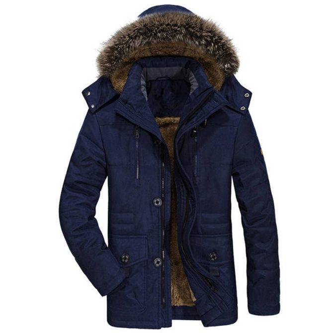 Male Custom Parka Jacket Men's Hooded Warm Coat Winter Parka Jacket - Image 5