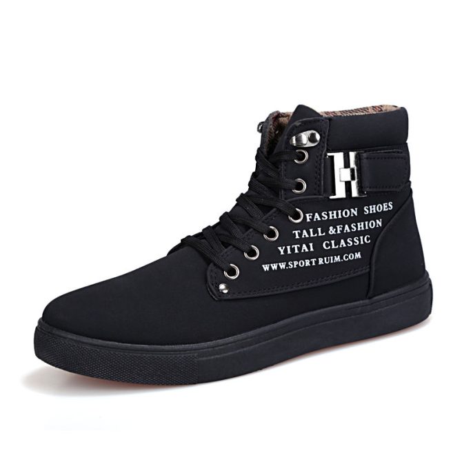 2023 Fashionable Wholesale Customized Beautiful Logo Men's Casual High Top Sneakers Other Canvas Trendy Shoes - Image 2