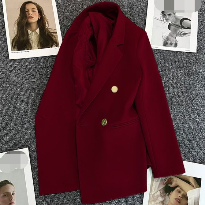 Wholesale 2024 Spring Autumn Ladies Blazer Office Fashion Design Metal Buttons Women Suit Jacket - Image 6