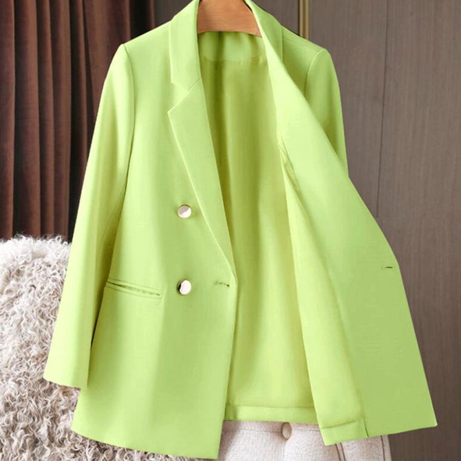New Women Fashion Jacket Top Lapel Collar Luxury Button Blazer Top Plus Size Female Elegant Suit Coat - Image 4