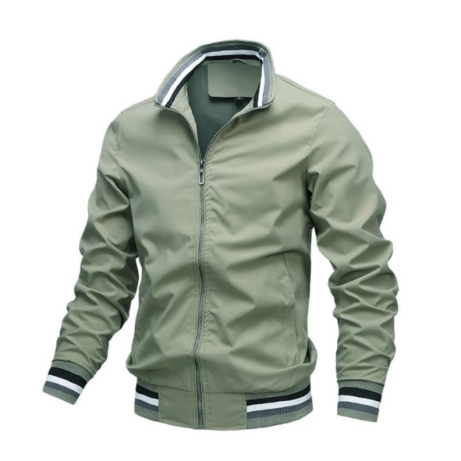 Custom Plus Size Fashion Men's Jackets Casual Waterproof Blank Golf Lightweight Windbreaker Bomber Jacket For Men - Image 5