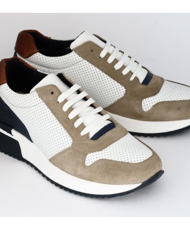 SPORTY TRENDY SHOE WITH PERFORATED LEATHER