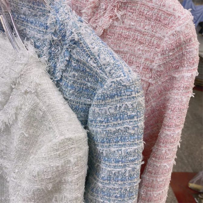 Wholesale  Autumn Small Fragrant Coat Celebrity Style Pocket Tweed Splicing Short Woolen Top casual coat for women - Image 6