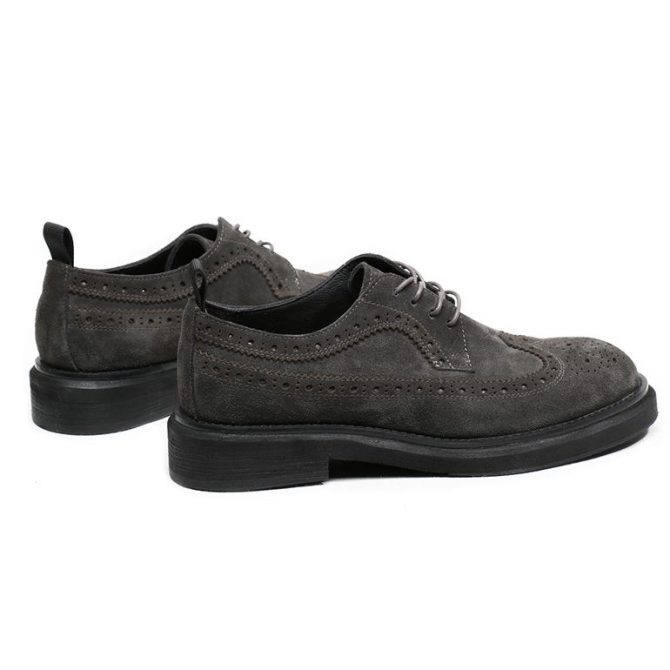 British Style Carved Brogue Lace-up Shoe Men Genuine Leather Trendy Shoes Wholesale Business Laces up Casual Cow Leather Rubber - Image 3