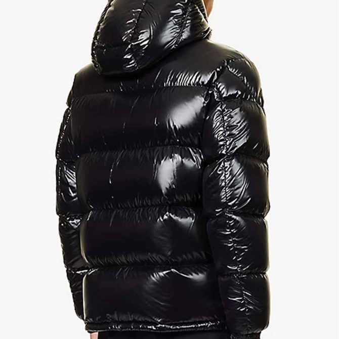 Down Coat Men's Bright Face Trend Hooded Short Thick Winter Bomber Shiny Puffer Men's Jacket stand up color black - Image 5