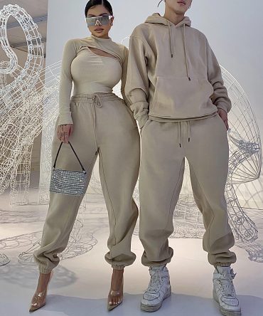 2023 Fall winter custom unisex two piece hoodie set plus size men's sets long fitness joggers pants hoodies set