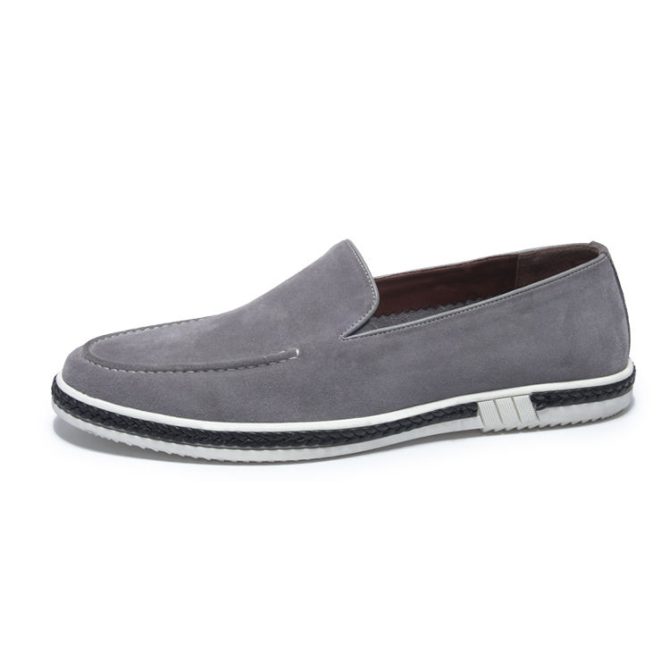 Flat menFootwear Stylish Men Casual Shoes Breathable Genuine Leather Footwear Black Walking Style Other Trendy Adult Spring Shoe - Image 5