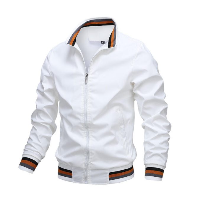 Custom Plus Size Fashion Men's Jackets Casual Waterproof Blank Golf Lightweight Windbreaker Bomber Jacket For Men - Image 6