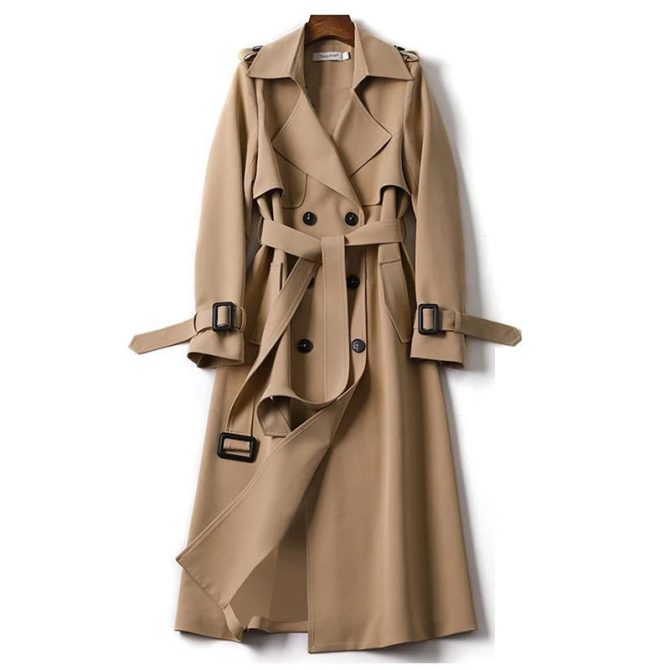 Fall Winter Wholesale Long Trench Coats Women Mid Long Style Plus Size Overcoats Coat