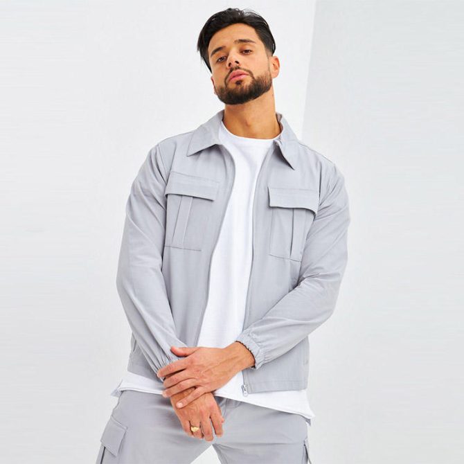 New design custom fashionable high street zip up jacket and cargo jogging pants 2 piece co-ord set - Image 5