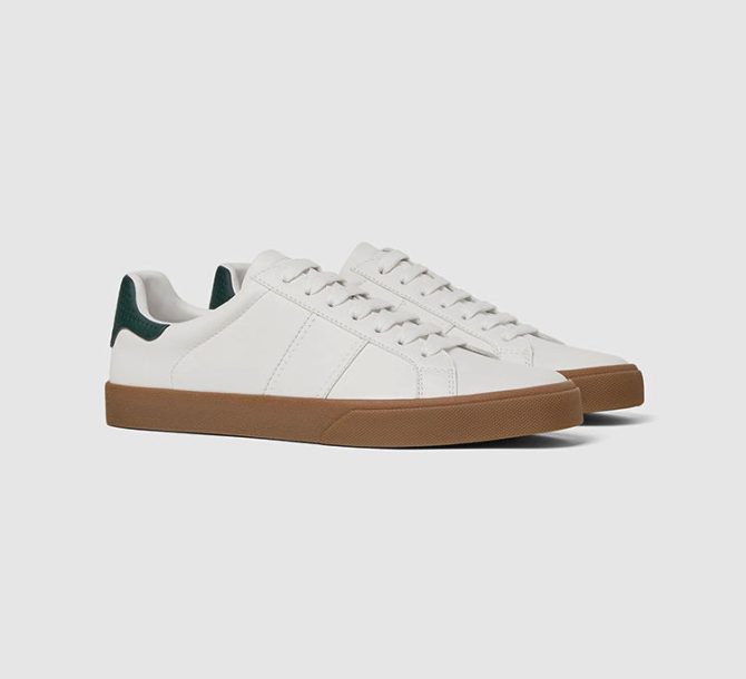 Custom OEM Cruelty-Free PU Upper Daily-wear Sneakers White Casual Style Walking Style Shoes for Men - Image 3